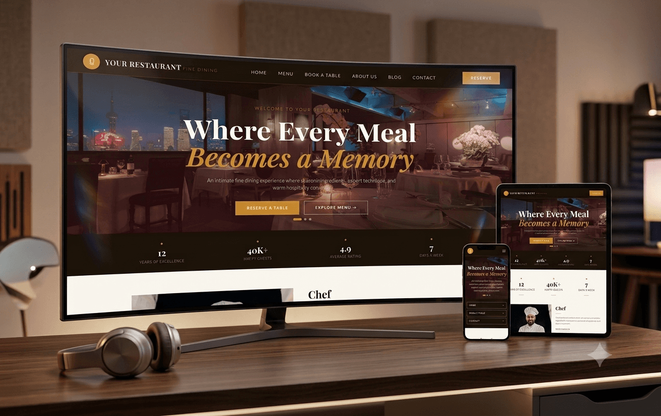 DineCraft — Luxury Restaurant WordPress Theme, Free Download