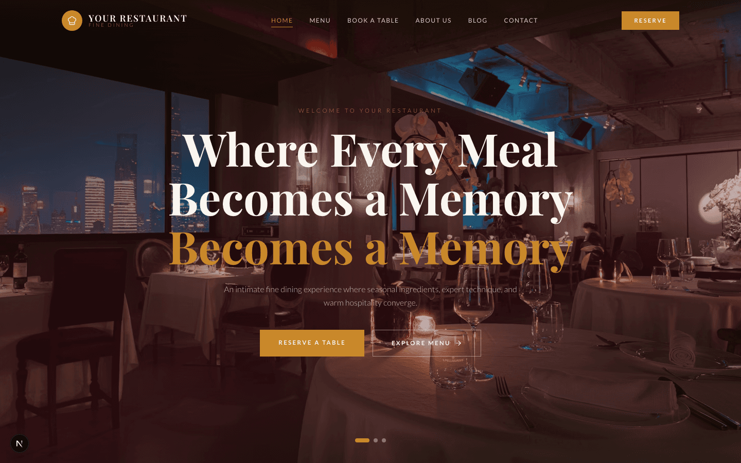 DineCraft Fine Dining Website with Booking Admin ( Ready to Launch)