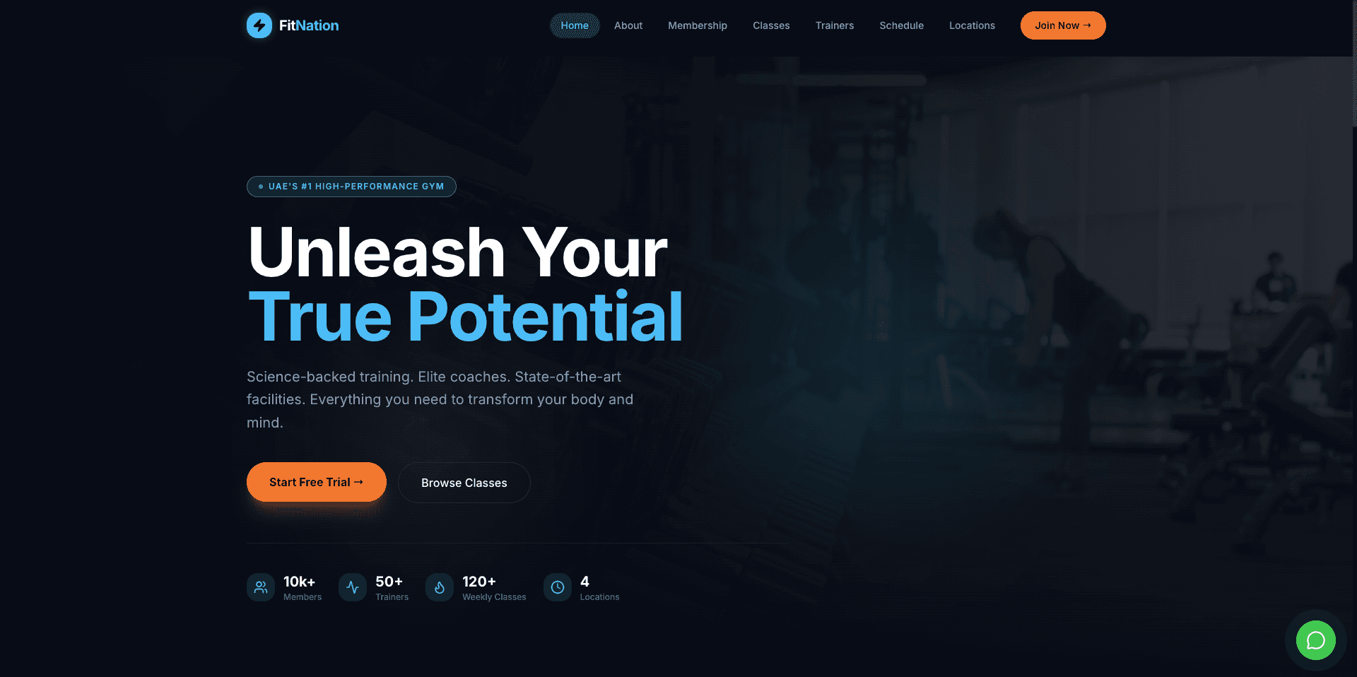FitNation – Premium Gym & Fitness WordPress Theme with Admin Dashboard, Membership Plans & One-Click Demo Import
