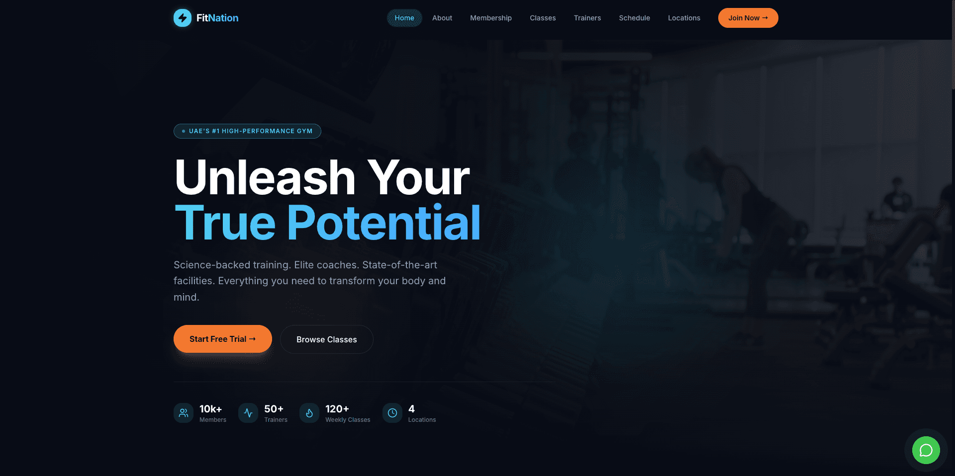 FitNation – Premium Gym & Fitness WordPress Theme with Admin Dashboard, Membership Plans & One-Click Demo Import